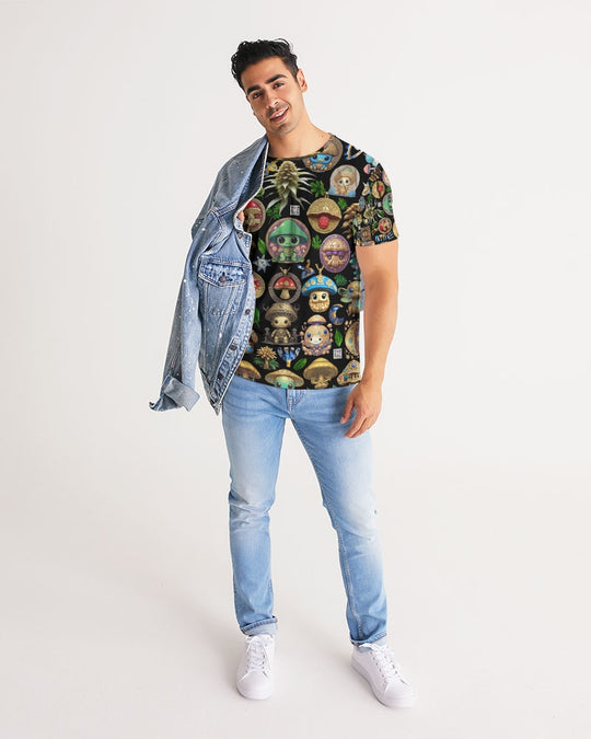 Mushroom Abstak Collection Men's All-Over Print Tee