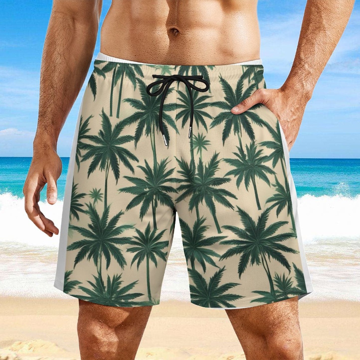 Men's Beach Shorts with 4 Pockets