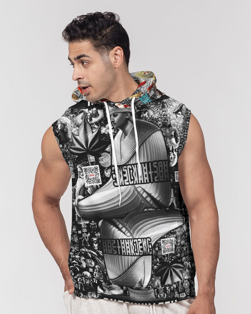 Matrix Vison Men's All-Over Print Heavyweight Sleeveless Hoodie