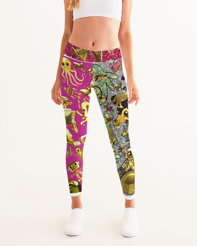 Robotic Abstrak Women's All-Over Print Yoga Pants