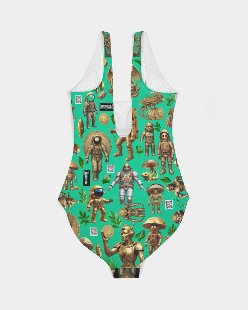 Ancient Abstrak Collection Women's All-Over Print One-Piece Swimsuit