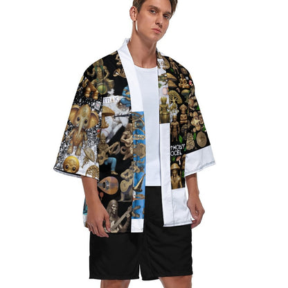 Drop Shoulder Male Kimono Cardigan ZS904 (All-Over Printing)