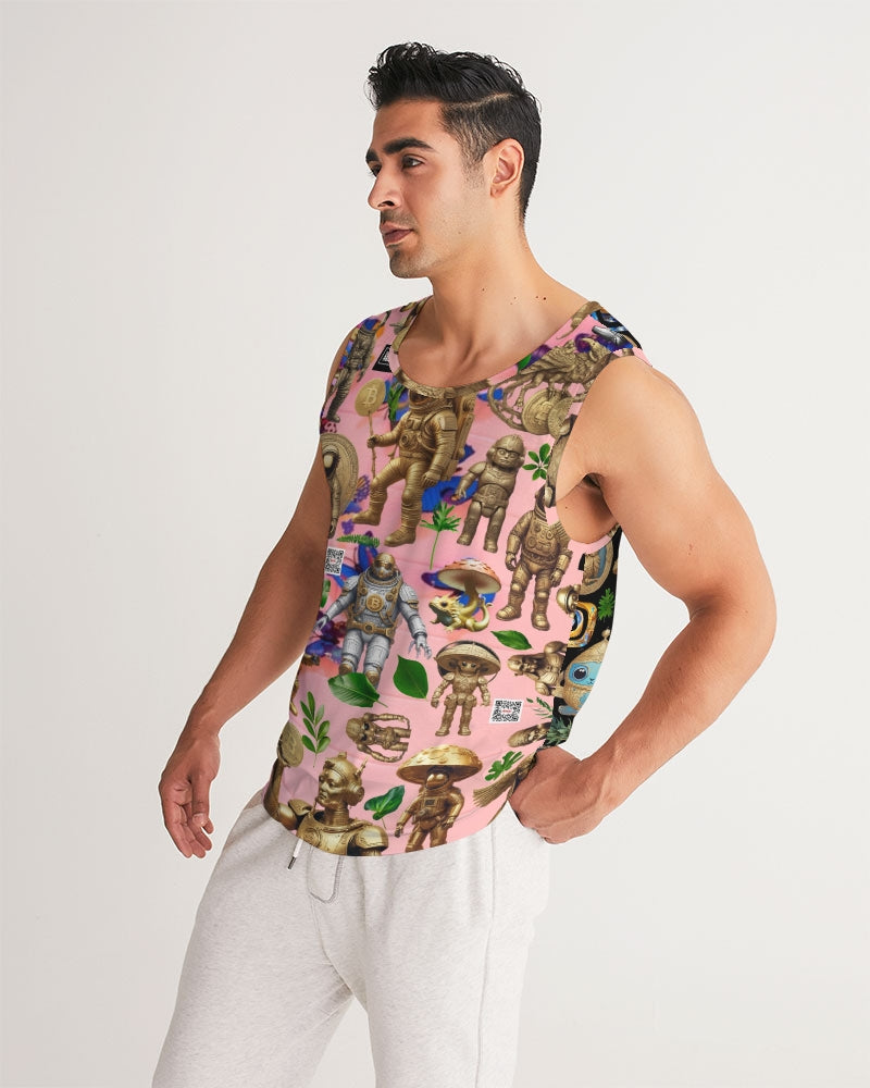 Mushroom Abstak Collection Men's All-Over Print Sport Tank