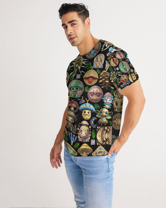 Mushroom Abstak Collection Men's All-Over Print Tee