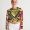 Robotic Abstrak Women's All-Over Print Cropped Sweatshirt