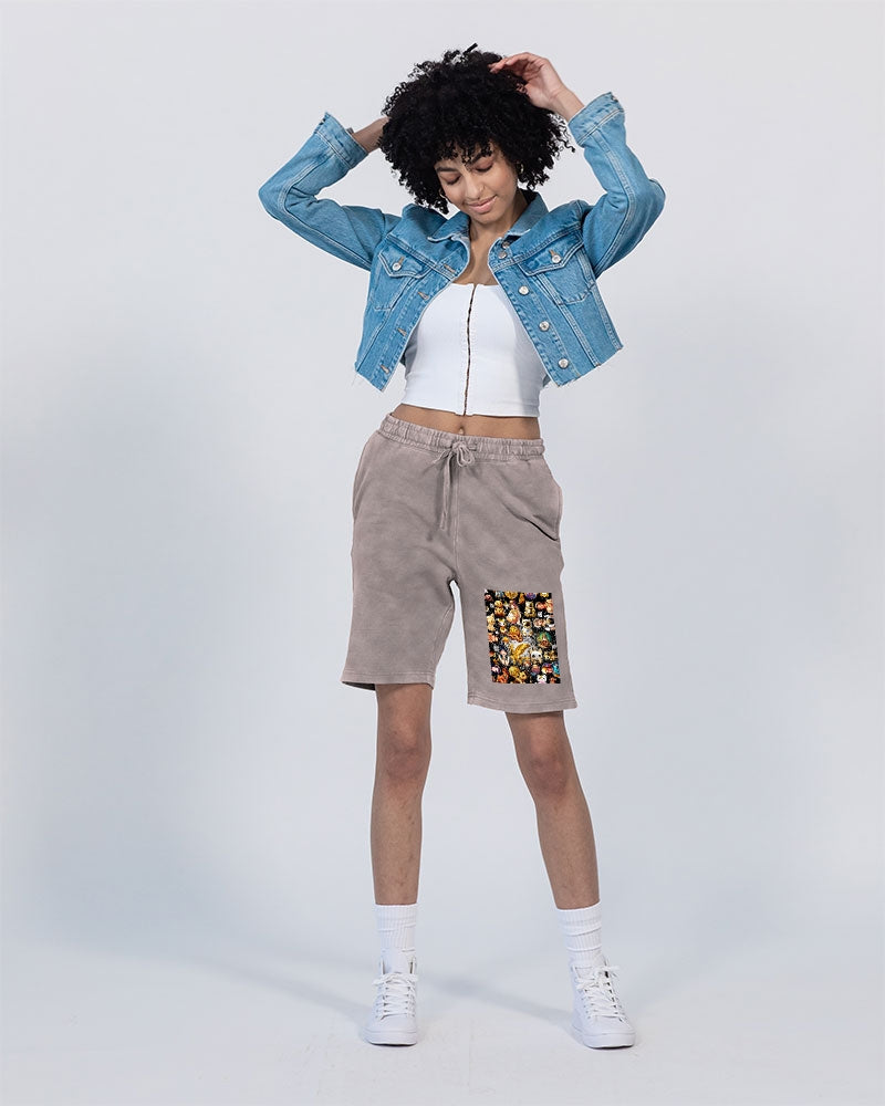 Womens Abstrak Unisex Vintage Shorts | Lane Seven