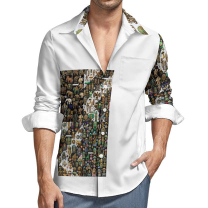 Men's Long Sleeve Shirt with Pocket LS (All-Over Printing)