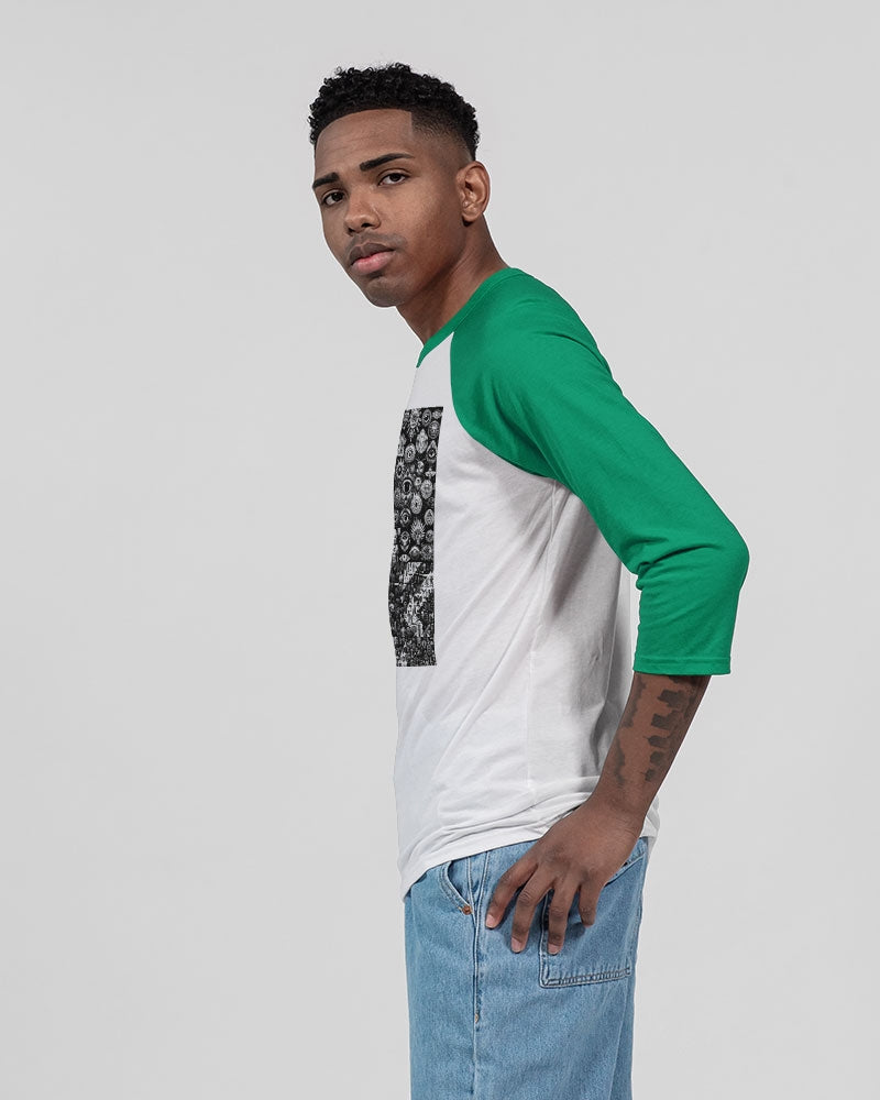 Abstraknyc Unisex Three-Quarter Sleeve Baseball Tee | Bella + Canvas