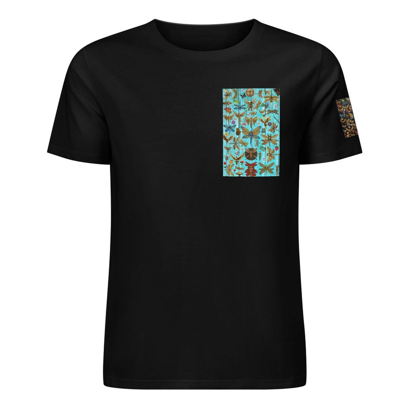 DTF 160gsm Men's Short Sleeve Cotton T-shirt (Dual-sided+Sleeve Printing)