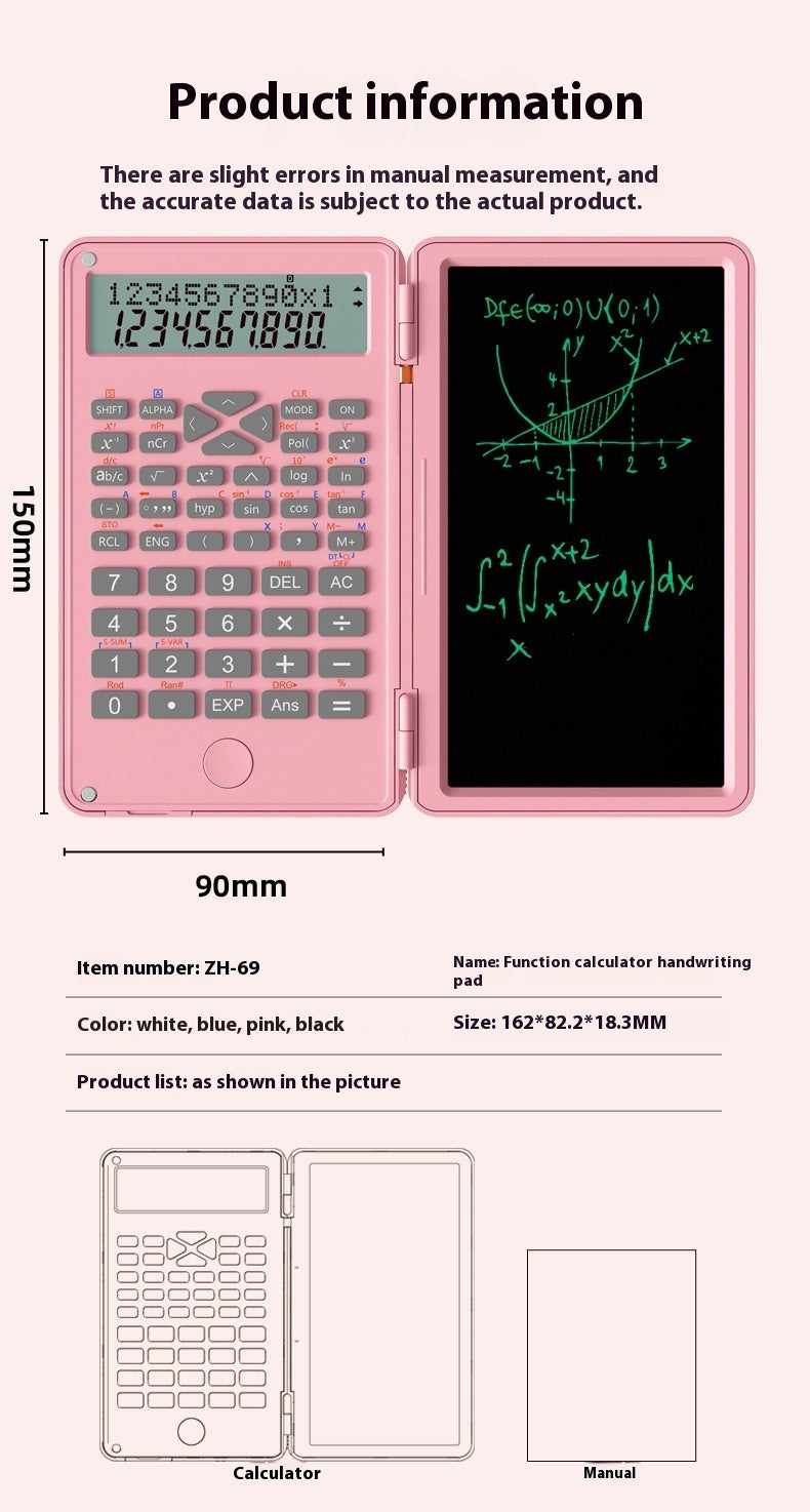 New Scientific Calculator Accounting Special Portable Mini Tablet Computing Machine Handwriting Board Exam Student