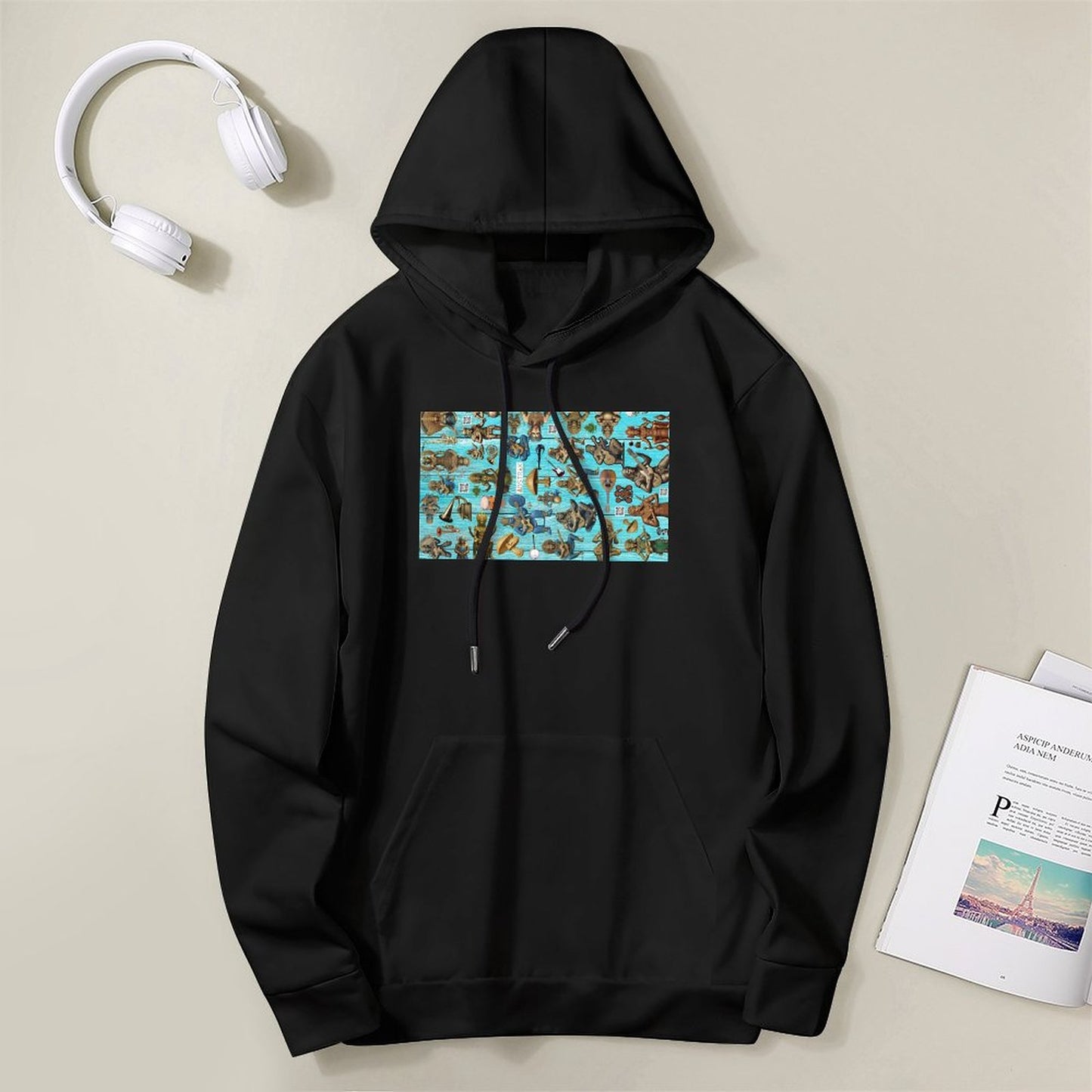 DTG 255gsm Women's Hoodie with Pocket (Dual-sided Printing)