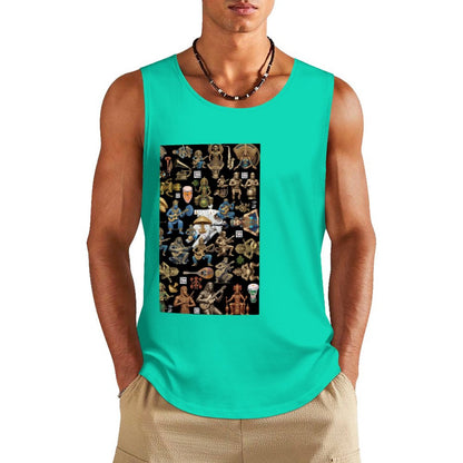 DTF 160gsm Men's Cotton Tank Top BX (Dual-sided Printing)