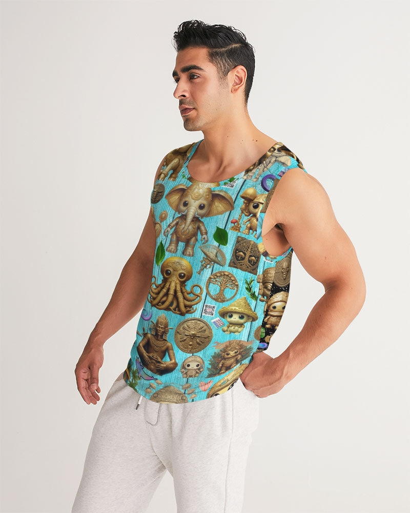 Elephant Collection Men's All-Over Print Sport Tank