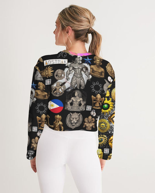 IMG_0540 Women's All-Over Print Cropped Sweatshirt