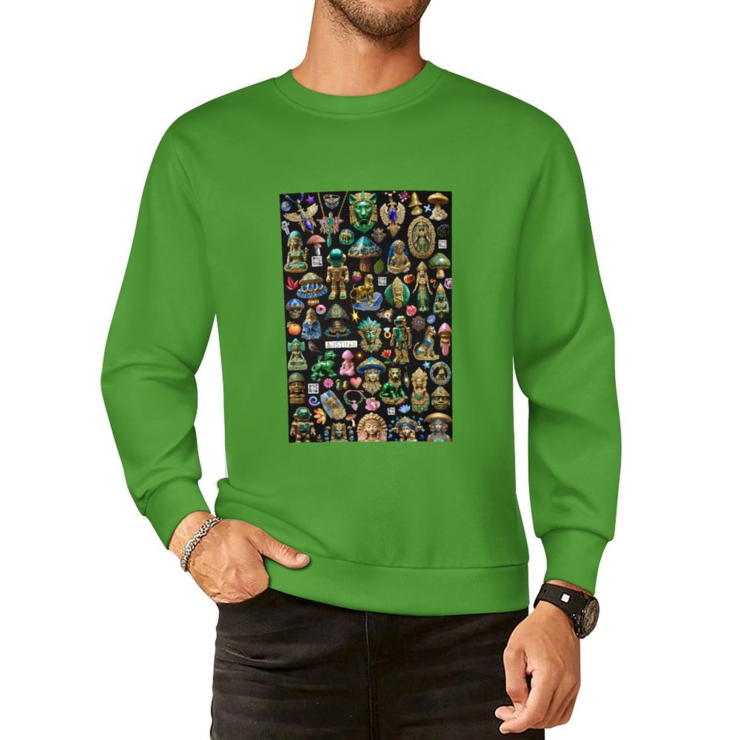 DTF 250gsm Cotton Men's Sweatshirt (Dual-sided Printing)