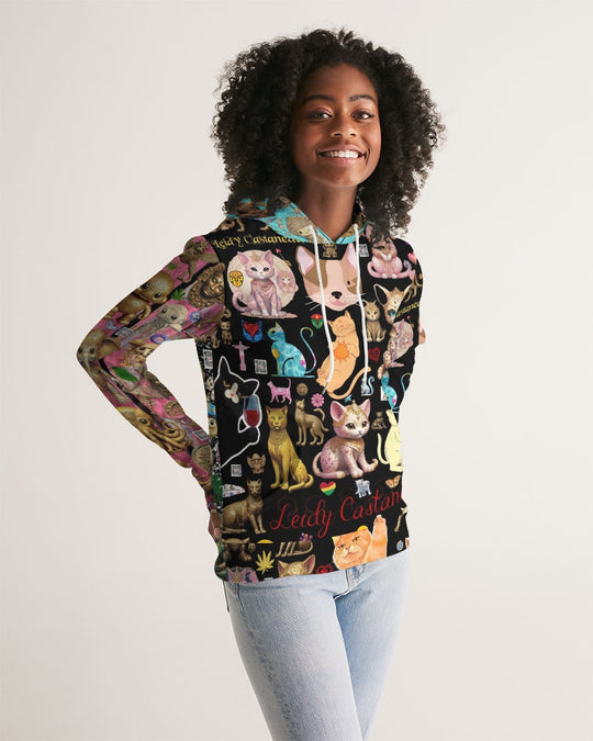 Leidy Abstrak Women's All-Over Print Hoodie