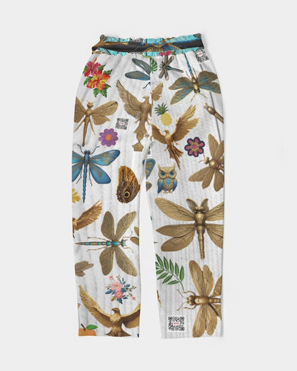 Abstrak dragonfly Women's All-Over Print Belted Tapered Pants