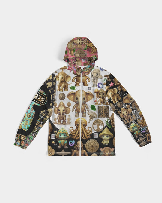 Elephant Collection Men's All-Over Print Windbreaker