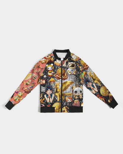 Womens Abstrak Women's All-Over Print Bomber Jacket