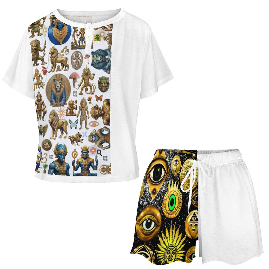 Short Sleeve Loungewear Set UTZ (All-Over Printing)