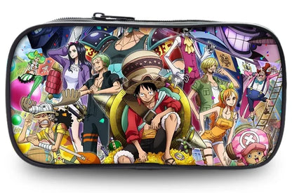 One Piece Pencil Bag Stationery Box Primary and Secondary School Students Cartoon Animation Pencil Box Birthday Gift Fashion