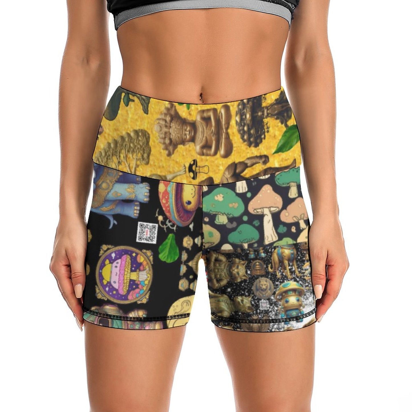 Women Yoga Shorts Y10A (All-Over Printing)