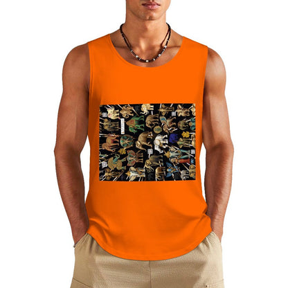 DTF 160gsm Men's Cotton Tank Top BX (Dual-sided Printing)