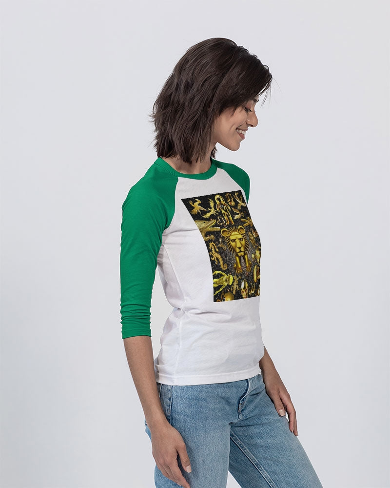 Robotic Abstrak Unisex Three-Quarter Sleeve Baseball Tee | Bella + Canvas