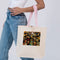 Eye and Face Abstrak Canvas Tote with Contrast-Color Handles | Q-Tees