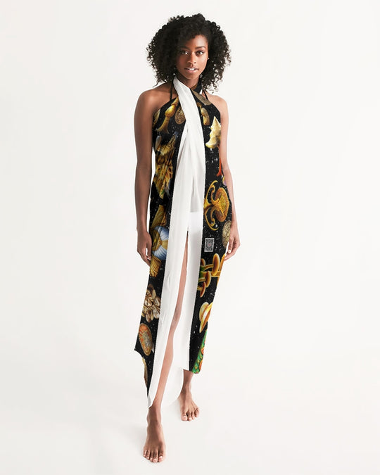 Nature Abstrak All-Over Print Swim Cover Up