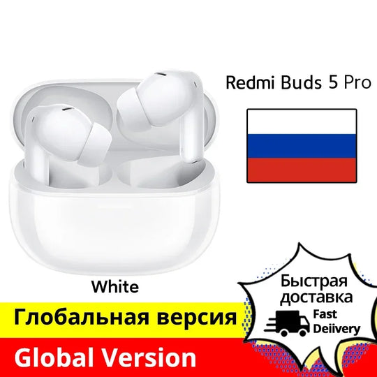 [World Premiere] Global Version Xiaomi Redmi Buds 5 Pro Up to 52dB Active Noise Cancellation 38 Hours Long Battery