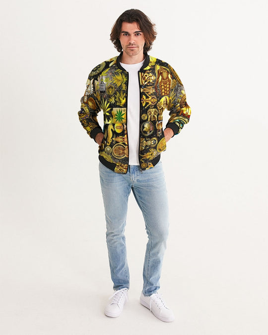 Ancient Abstrak Men's All-Over Print Bomber Jacket