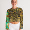 Hybrid Ancient Egypt Abstrak Women's All-Over Print Cropped Sweatshirt