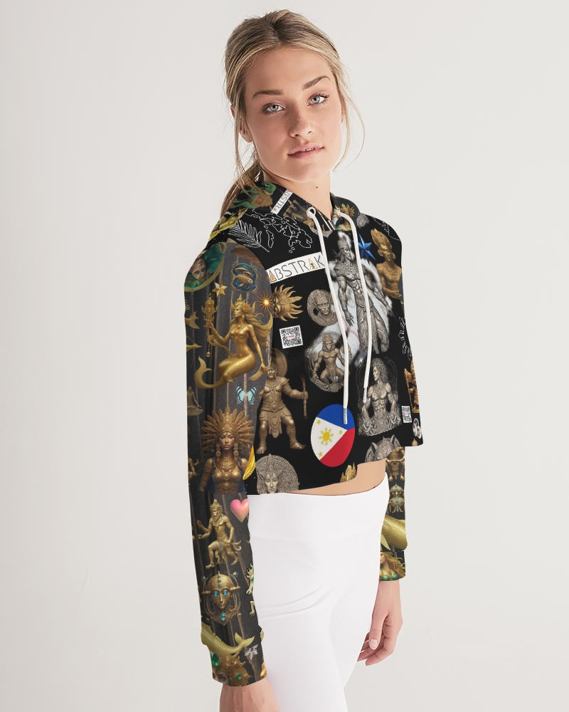 IMG_0540 Women's All-Over Print Cropped Hoodie