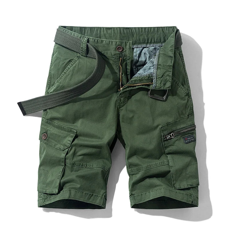 2024 New Spring Summer Men Cargo Shorts Cotton Relaxed Fit Breeches Bermuda Casual Short Pants Clothing Social Cargo Short Men