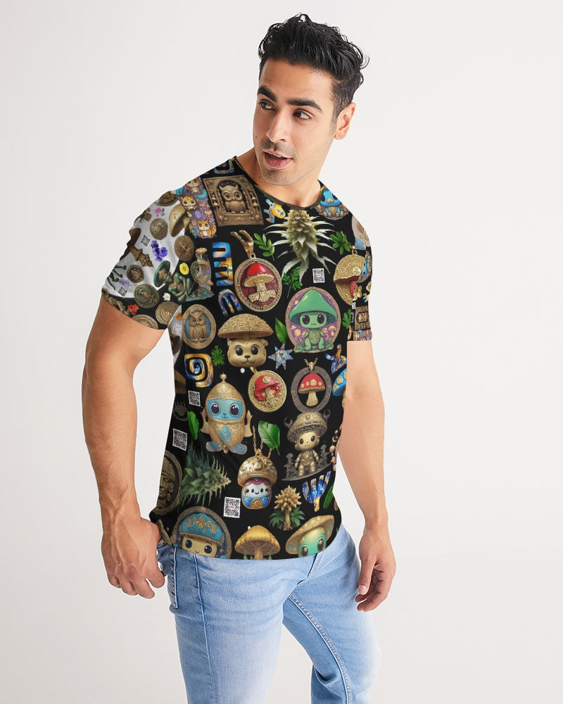 Mushroom Abstak Collection Men's All-Over Print Tee