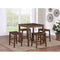 Compact Farmhouse 5-Pack Counter Dining Set - Plank Effect Table Top - Shaped Counter Stool Seat - Perfect For Apartments Or Smaller Homes