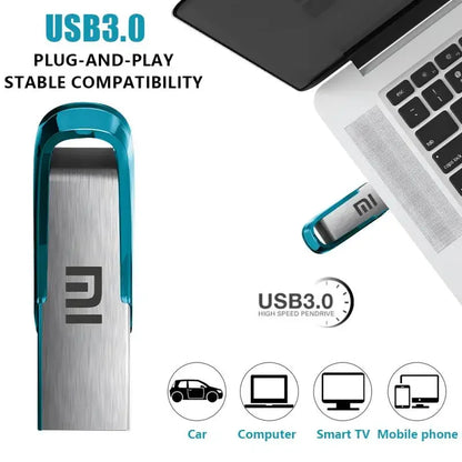 Xiaomi Mijia Usb 3.0 Flash Drive Portable Metal 2tb Large Capacity High-speed Transfer Storage Memory Waterproof U Disk New