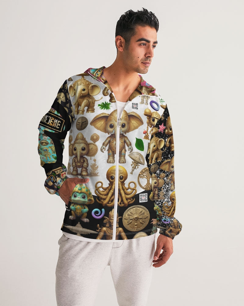 Elephant Collection Men's All-Over Print Windbreaker