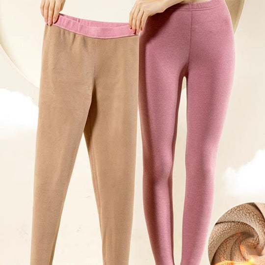 Warm Cashmere Leggings Winter Solid Slim Pants Fashion Trousers For Women Clothing