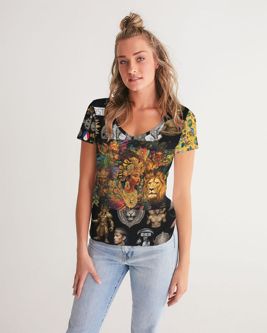 IMG_0540 Women's All-Over Print V-Neck Tee