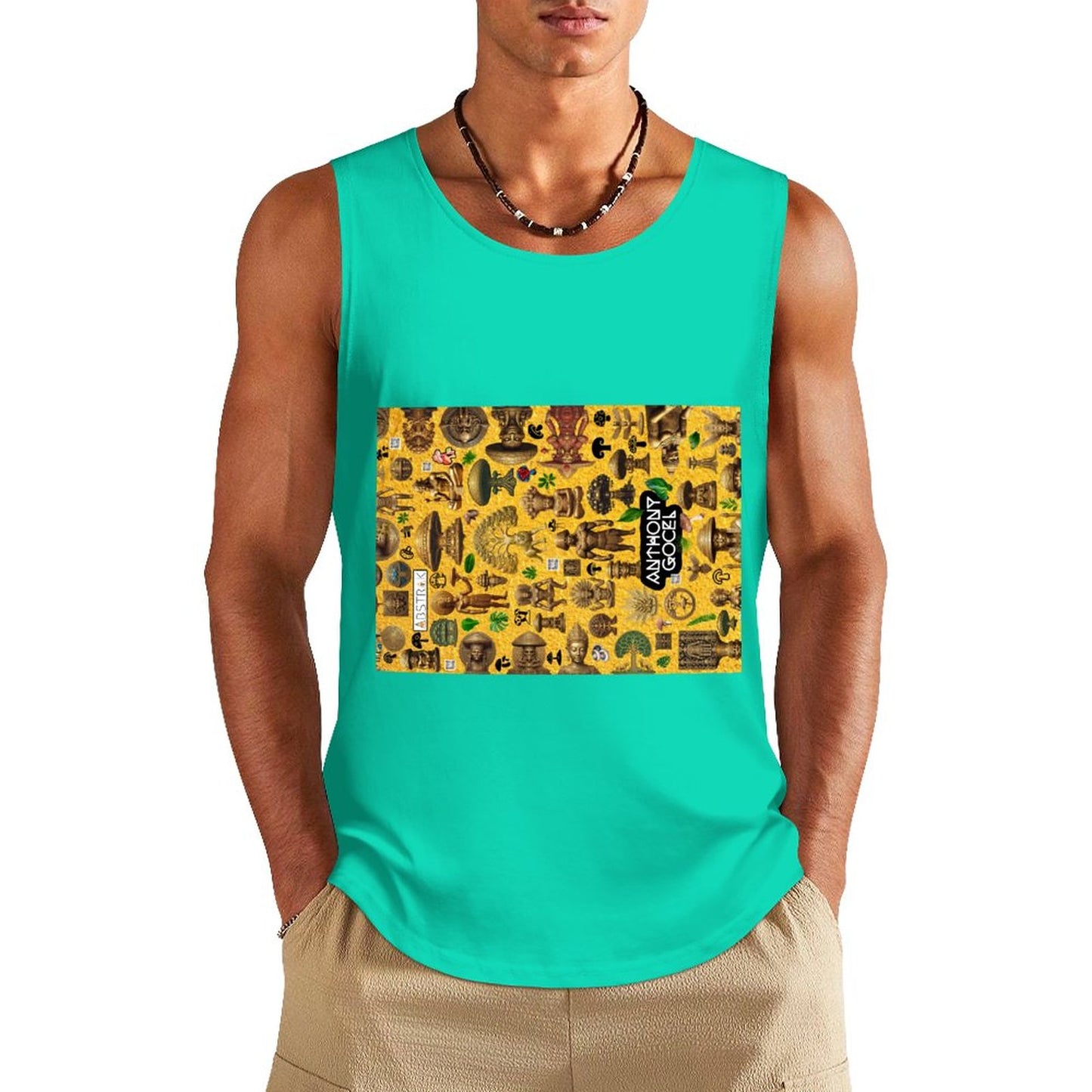 DTF 160gsm Men's Cotton Tank Top BX (Front Printing)