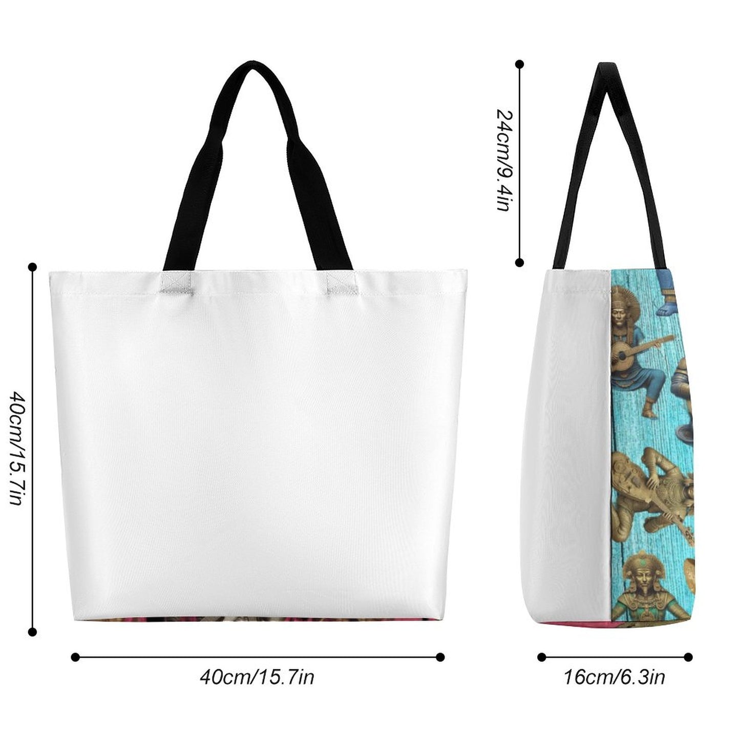 Large One Shoulder Shopping Bag (All-Over Printing)