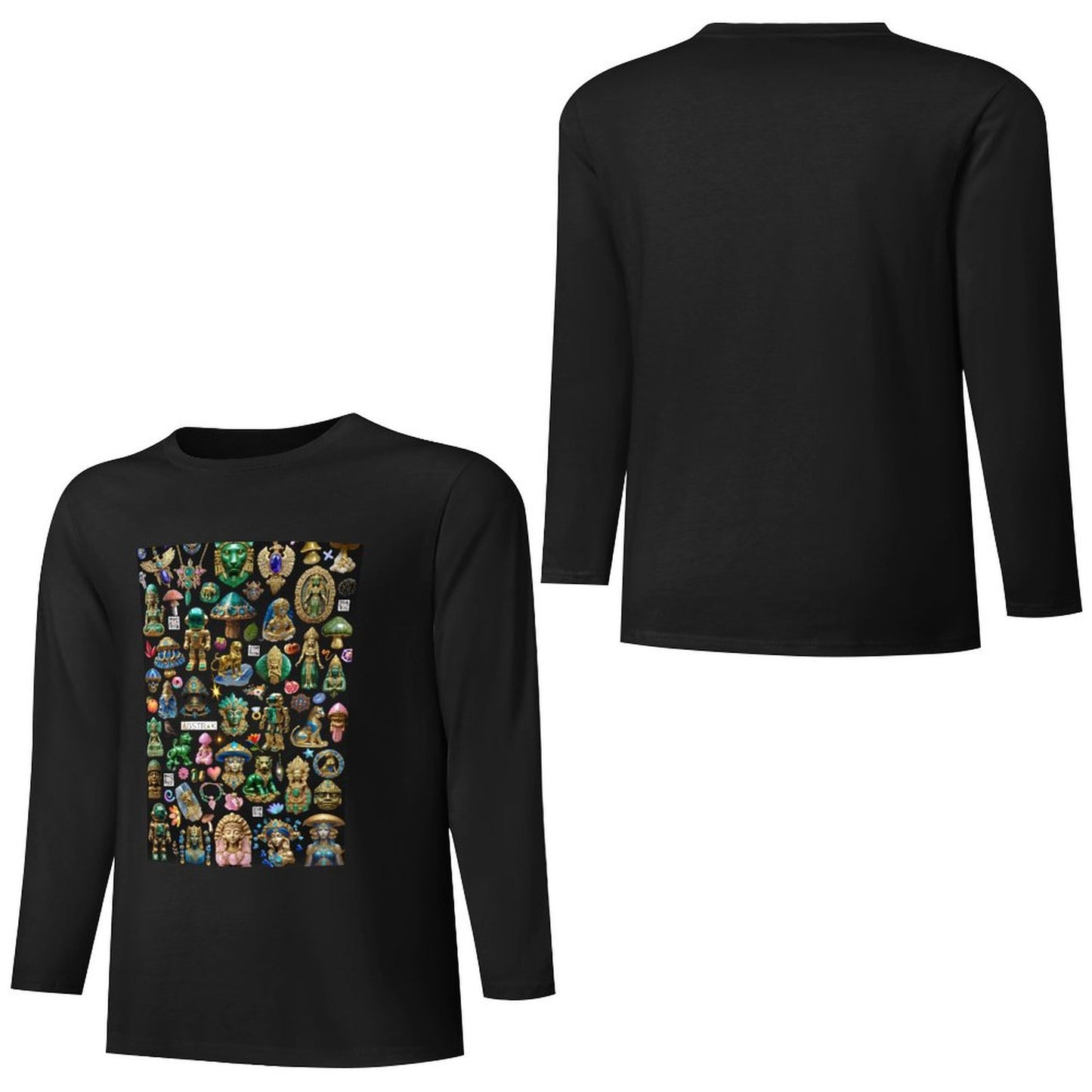 DTF160gsm Cotton Men's Long Sleeve T-shirt (Front Printing)