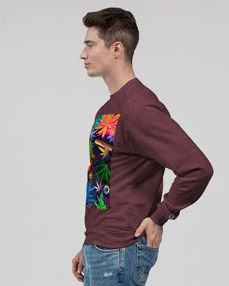 Colorful Weed Abstrak Unisex Sweatshirt | Champion