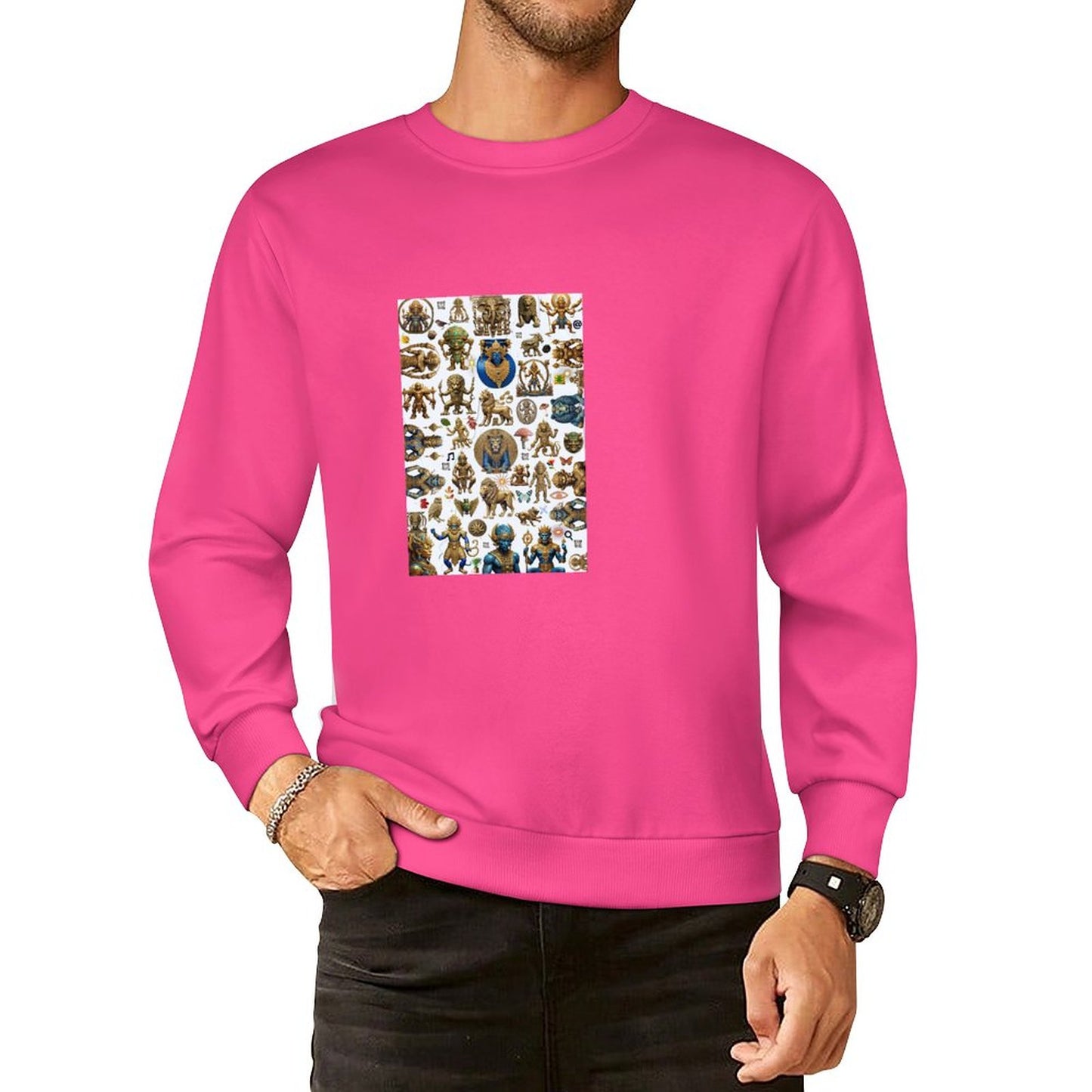 DTF 250gsm Cotton Men's Sweatshirt (Front Printing)