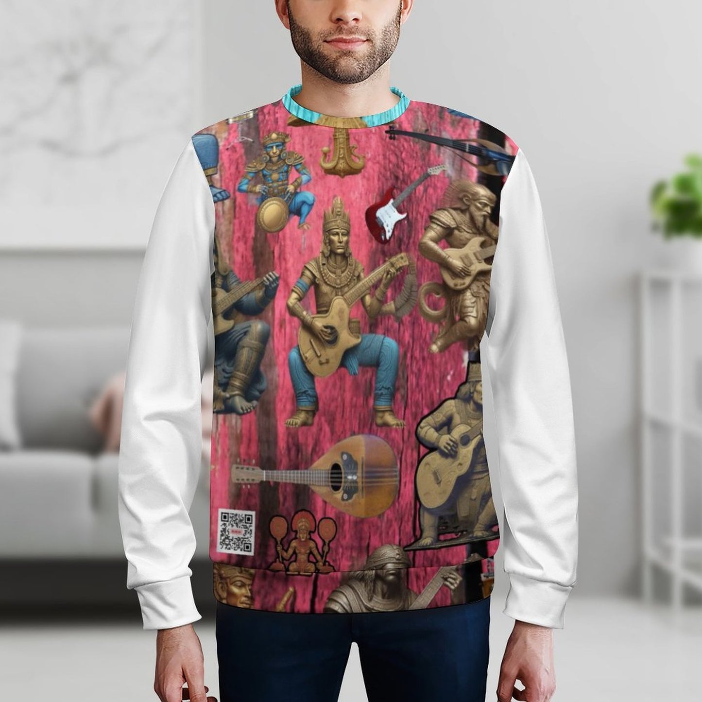 250gsm Round Neck Men's Sweatshirt 4T35 (All-Over Printing)