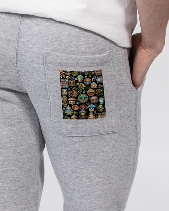 Mushroom Abstak Collection Unisex Premium Fleece Joggers | Lane Seven