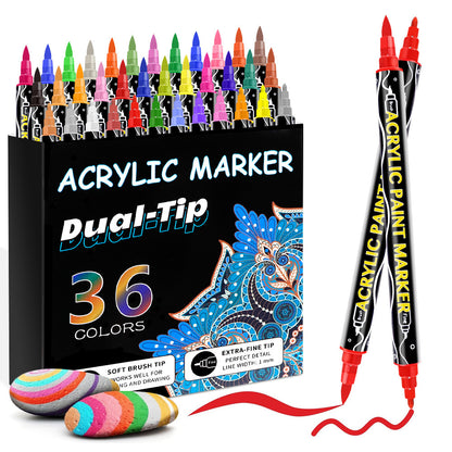 Acrylic Marker Pen Double-headed Stackable Water-based Paint Brush