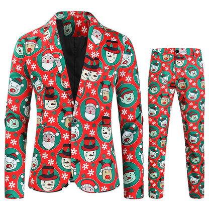 Christmas New Suit Three-piece Men's Casual